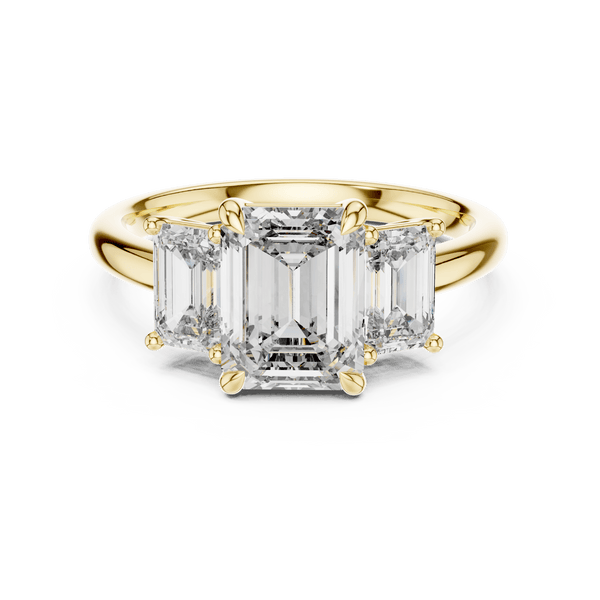 The Catherine — 3.00 CTW Emerald-Cut Lab-Grown Diamond Ring