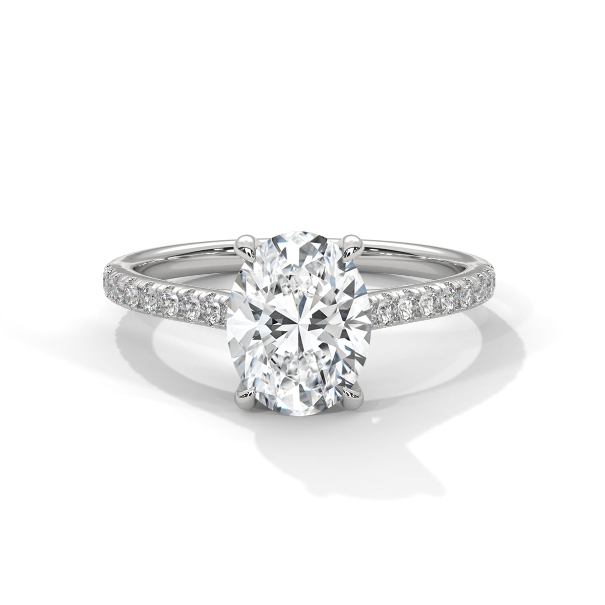 The Isabelle 2 CT Oval Lab-Grown Diamond Engagement Ring detail image