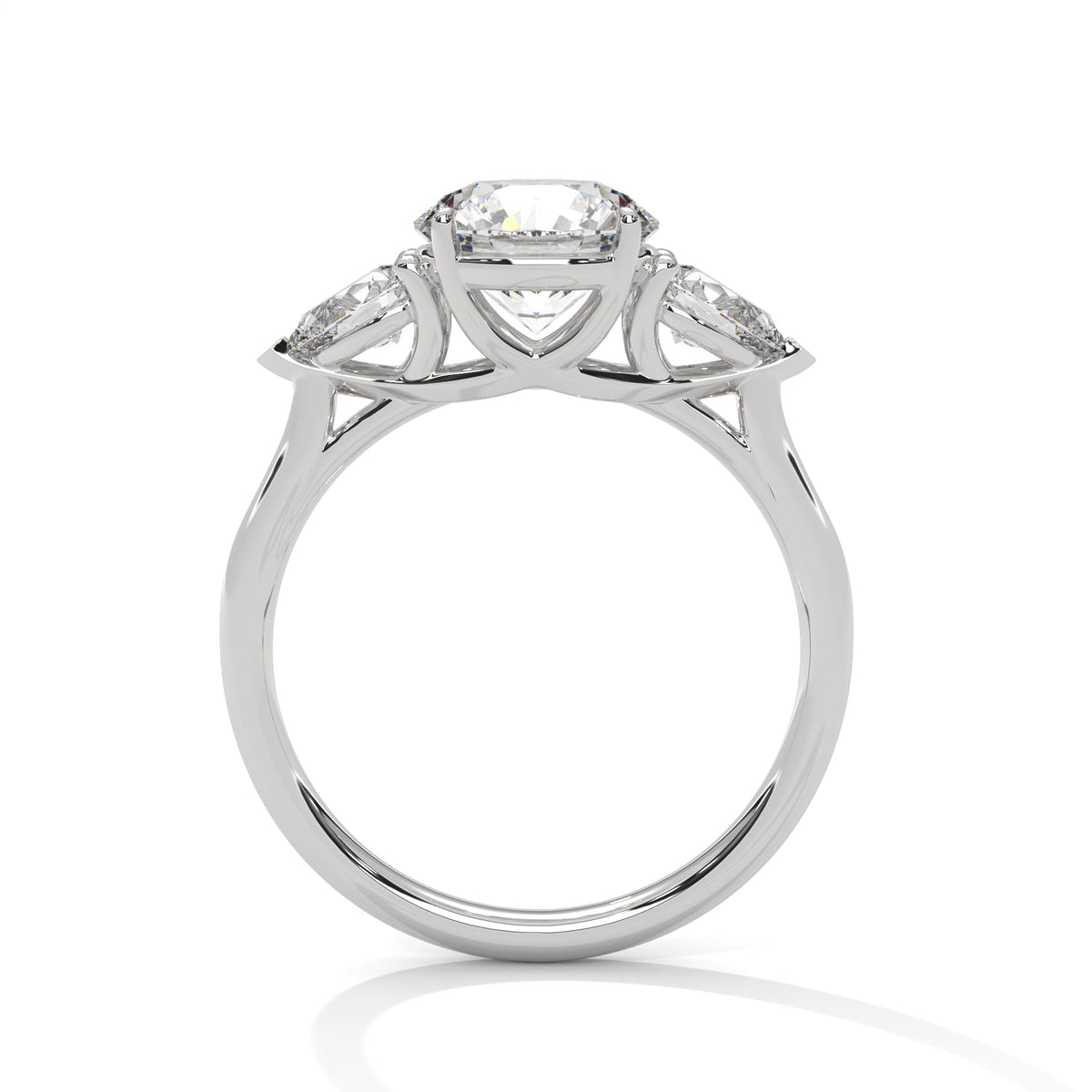 The Gabriella 3.00 CTW Round Lab-Grown Diamond Three-Stone Ring detail image