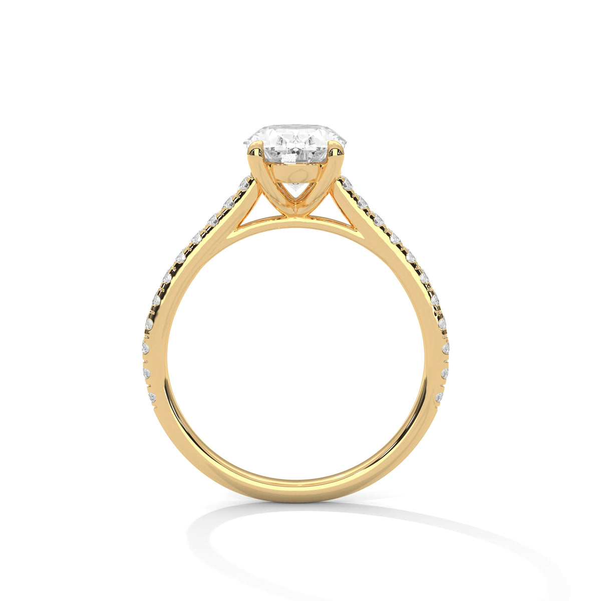 The Isabelle 2 CT Oval Lab-Grown Diamond Engagement Ring detail image