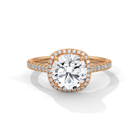 The Victoria 2.45 CTW Round Lab-Grown Diamond Halo Ring detail image