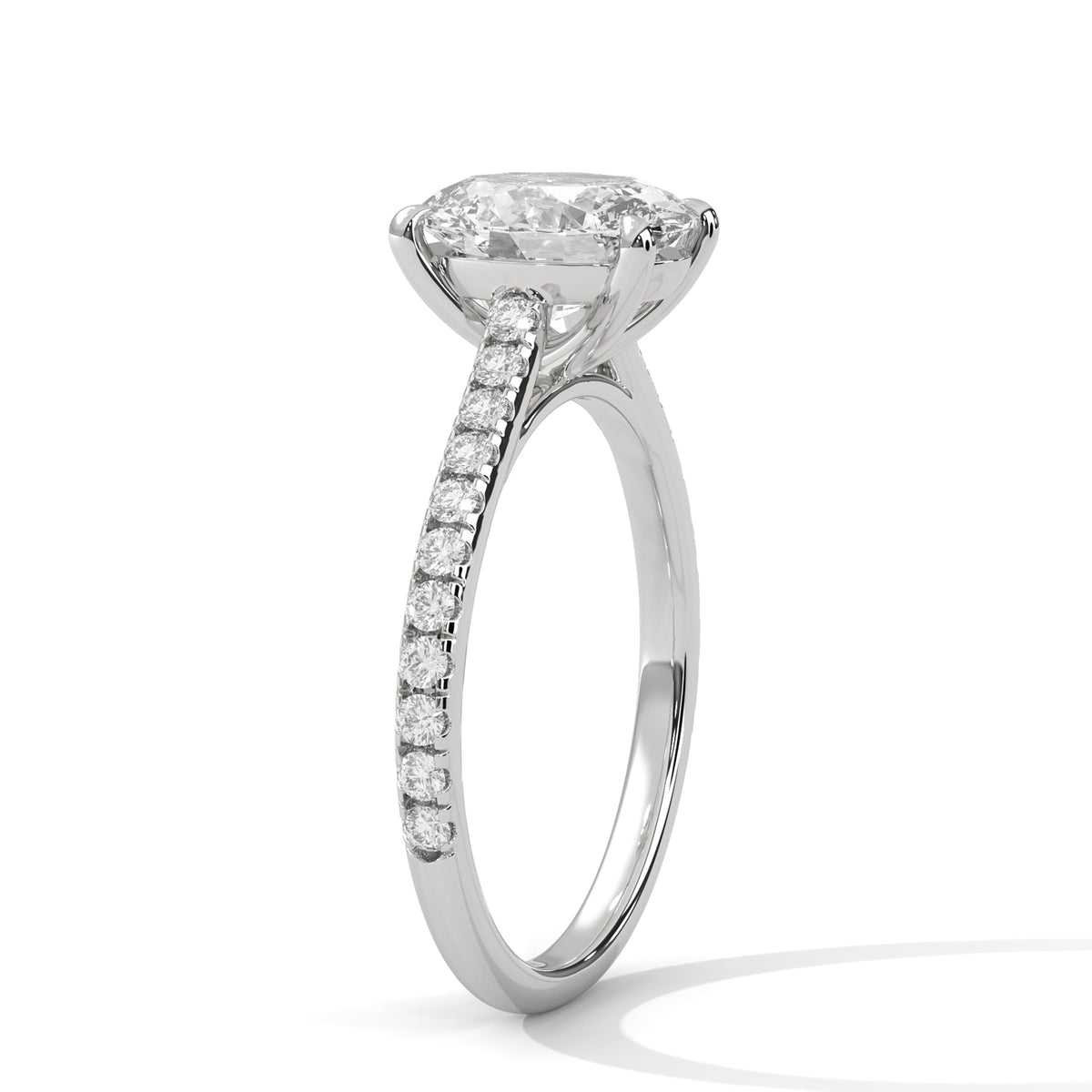 The Isabelle 2 CT Oval Lab-Grown Diamond Engagement Ring detail image