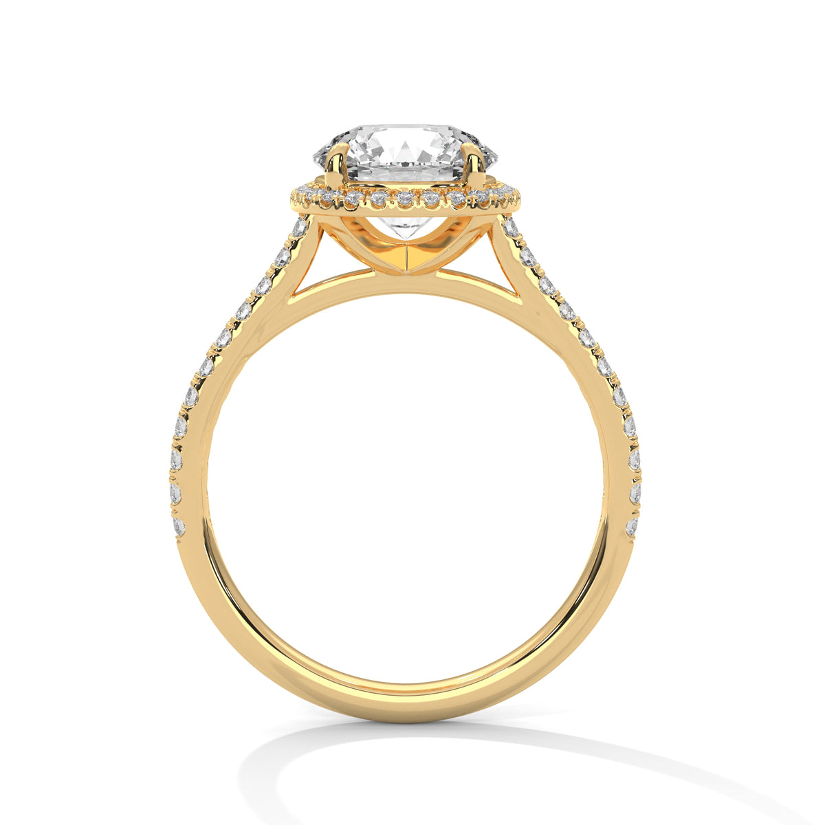 The Victoria 2.45 CTW Round Lab-Grown Diamond Halo Ring detail image