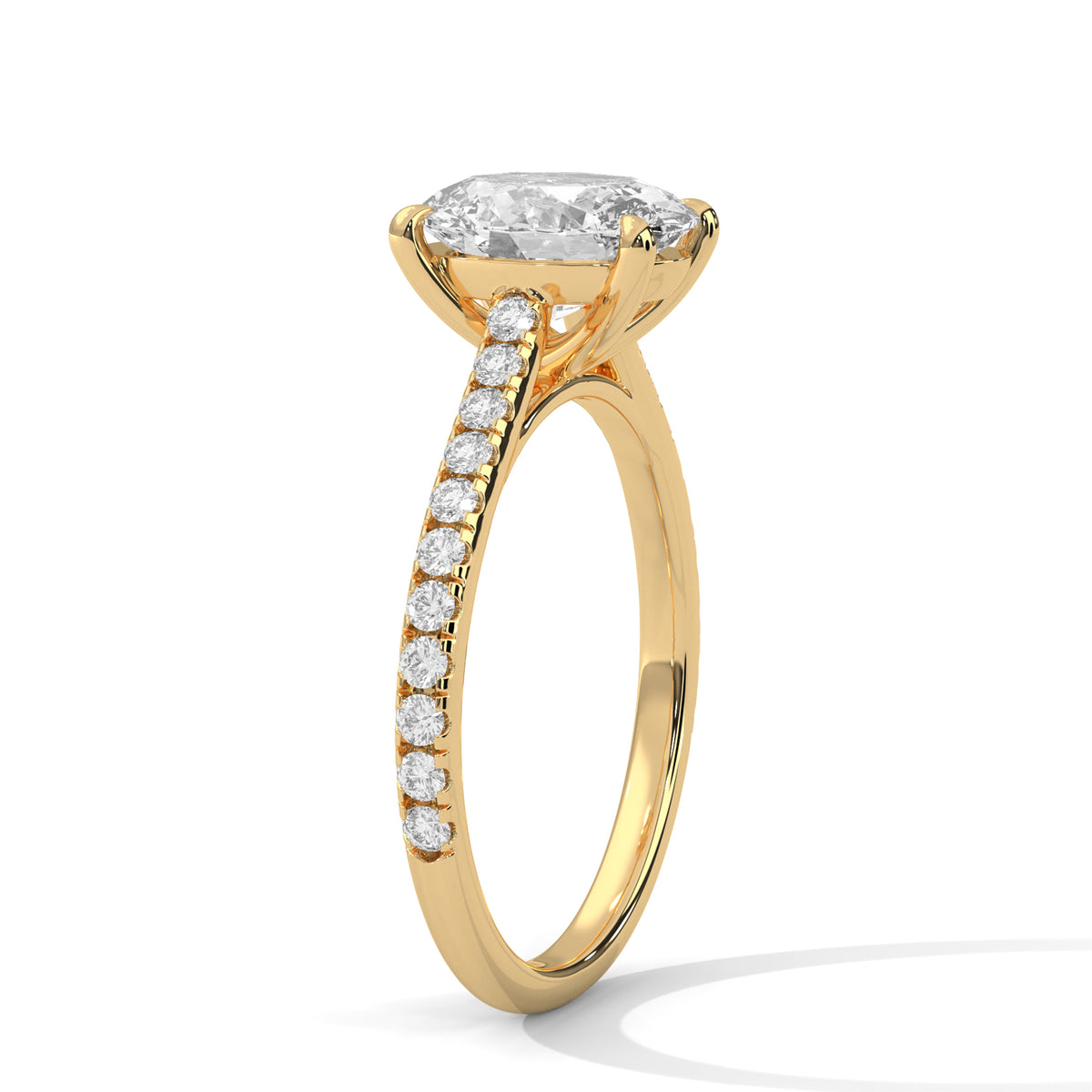 The Isabelle 2 CT Oval Lab-Grown Diamond Engagement Ring detail image