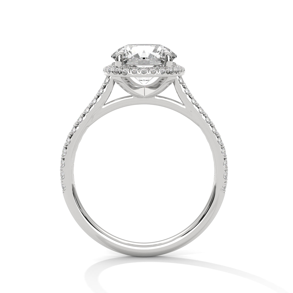 The Victoria 2.45 CTW Round Lab-Grown Diamond Halo Ring detail image