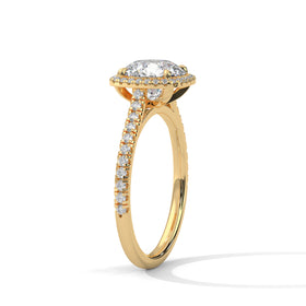 The Victoria 2.45 CTW Round Lab-Grown Diamond Halo Ring detail image