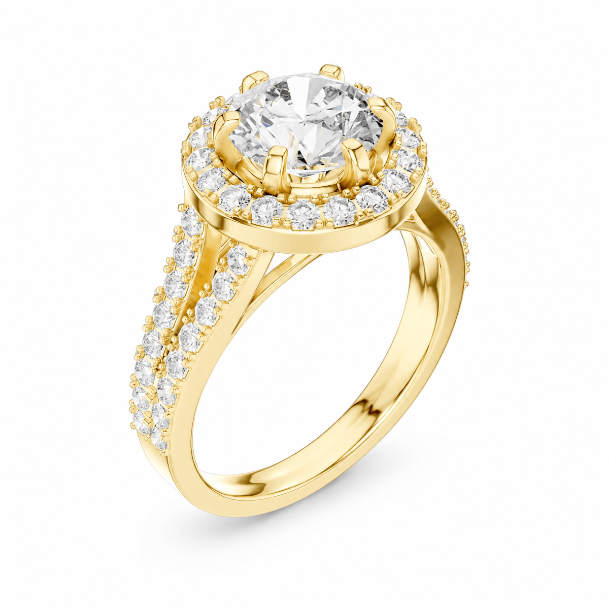 The Hannah — 2.03 CTW Round Diamond Halo Ring - Lamor&Co