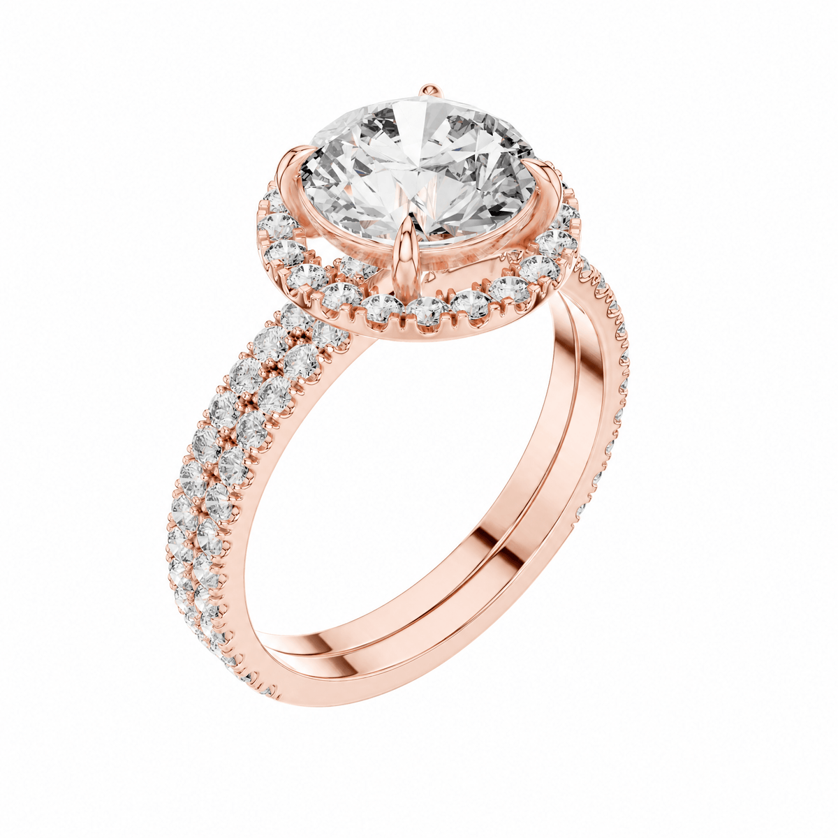 The Aldrey — 2.832 CTW Round Diamond Halo Ring - Lamor&Co