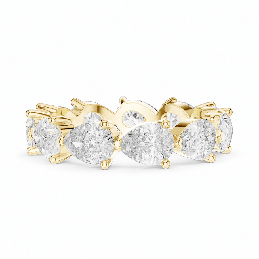 The Emma — 3.1301 CTW Pear Diamond Band Ring - Lamor&Co