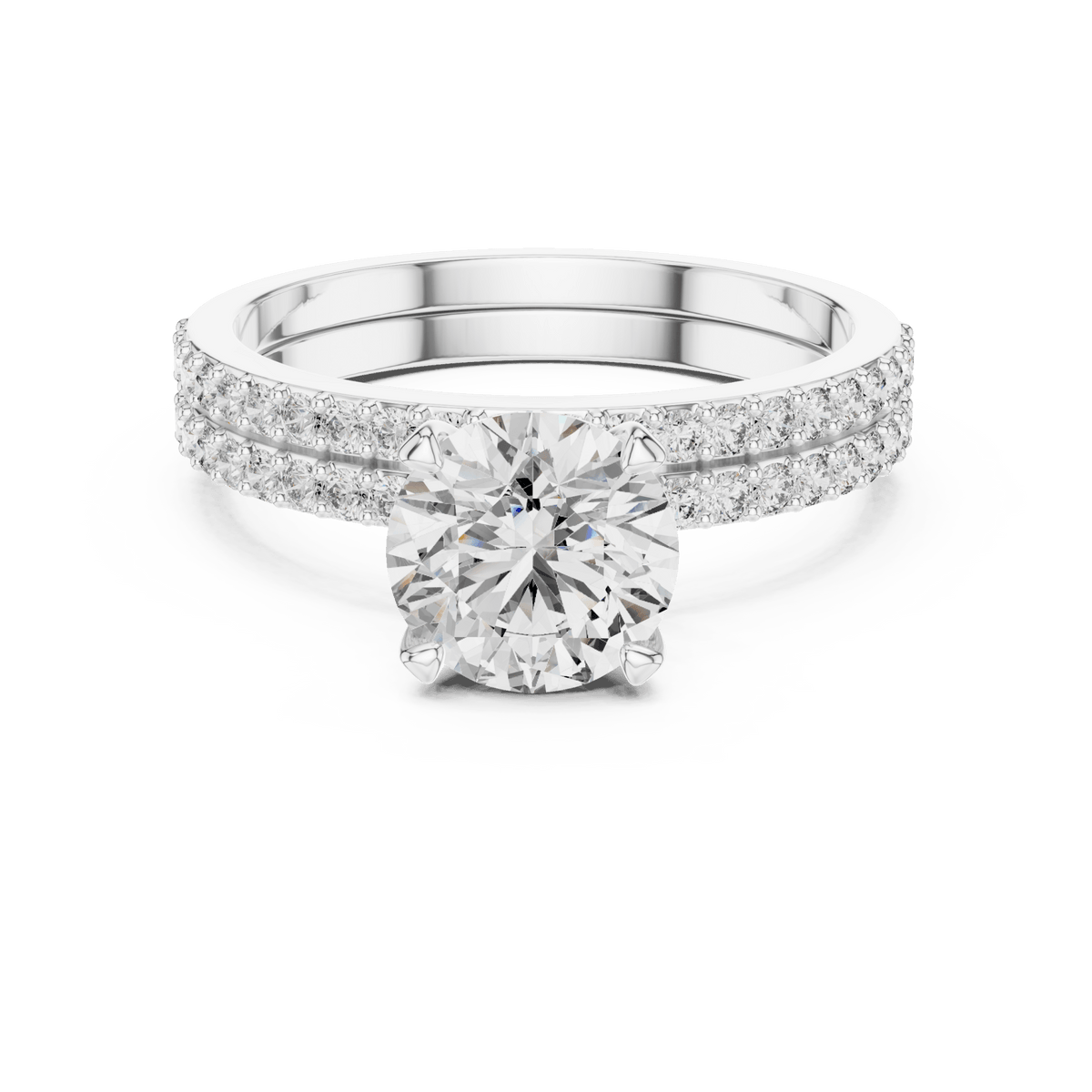 The Charlotte approximately 1.90 CTW Lab-Grown Diamond Bridal Set detail image