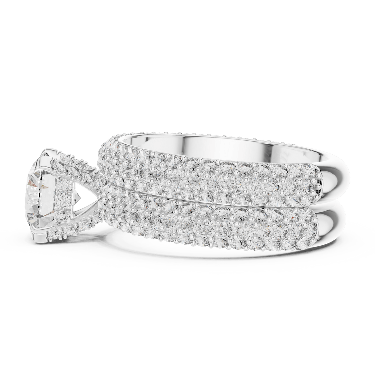 The Elizabeth 3.57 CTW Lab-Grown Diamond Bridal Set detail image