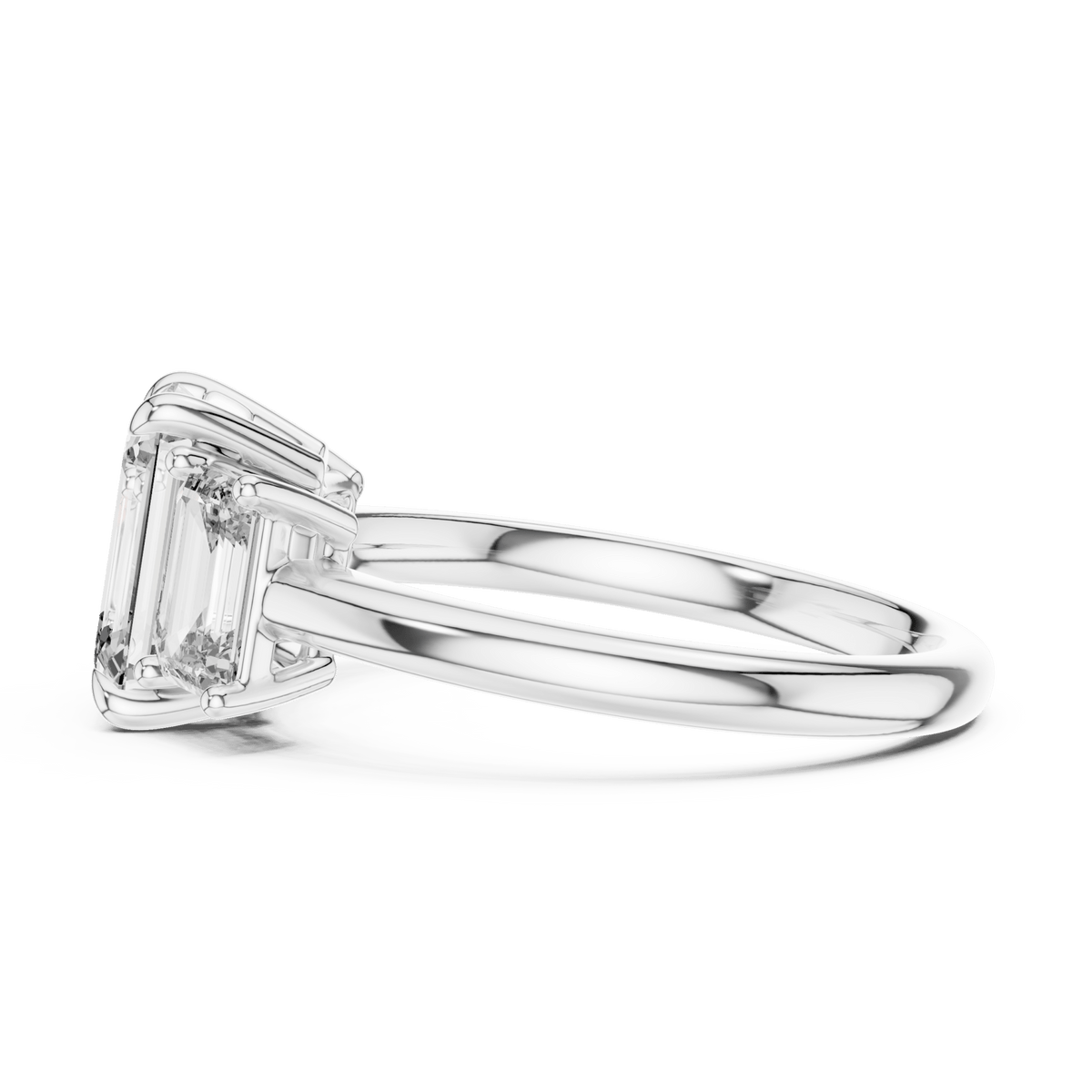 The Catherine 3.00 CTW Emerald-Cut Lab-Grown Diamond Ring detail image
