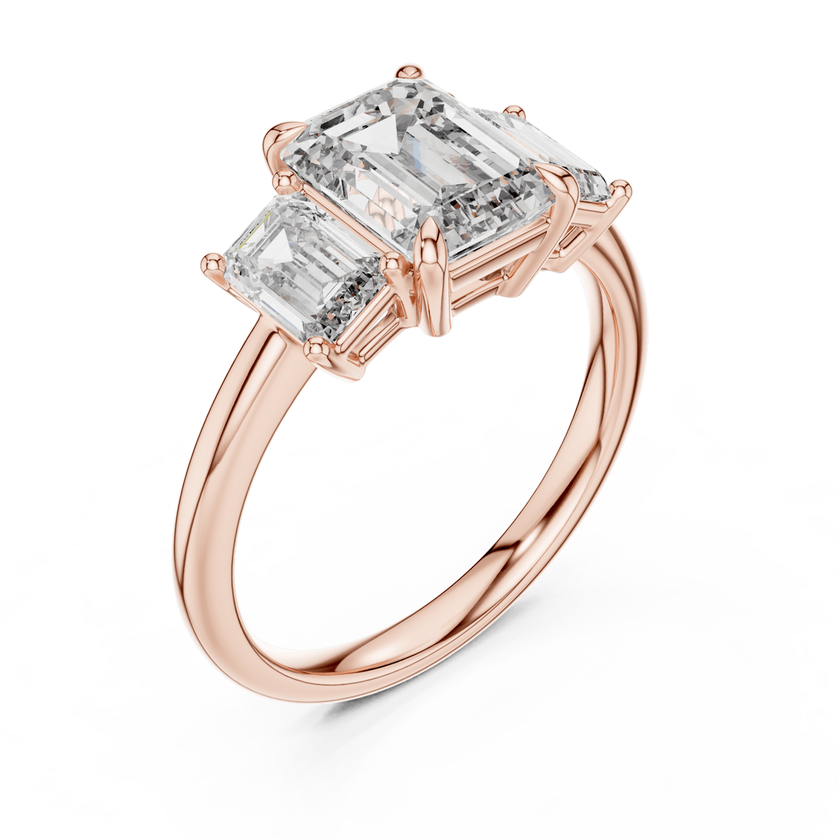 The Catherine 3.00 CTW Emerald-Cut Lab-Grown Diamond Ring detail image