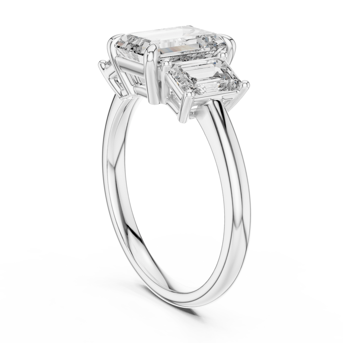 The Catherine 3.00 CTW Emerald-Cut Lab-Grown Diamond Ring detail image