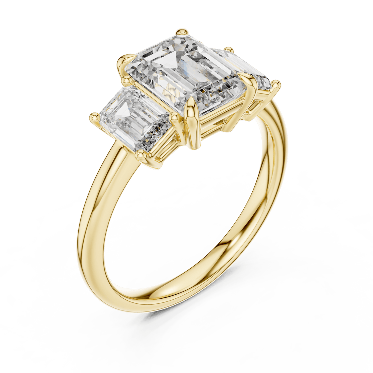 The Catherine 3.00 CTW Emerald-Cut Lab-Grown Diamond Ring detail image