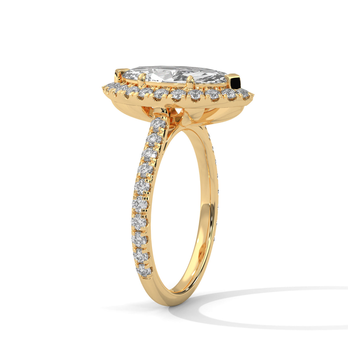 The Telma 2.72 CTW Marquise Lab-Grown Diamond Halo Ring detail image