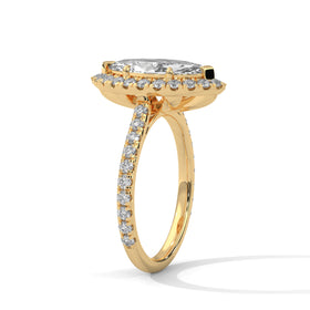 The Telma 2.72 CTW Marquise Lab-Grown Diamond Halo Ring detail image