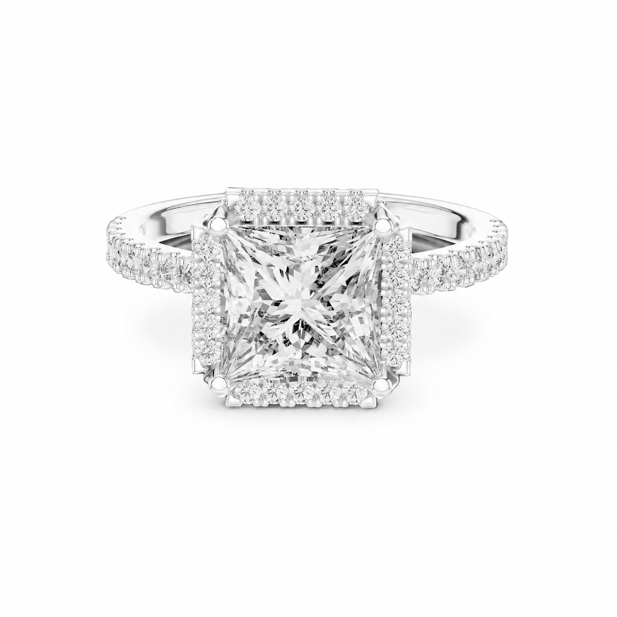 The Madison — 2.934 CTW Princess-Cut Diamond Halo Ring - Lamor&Co