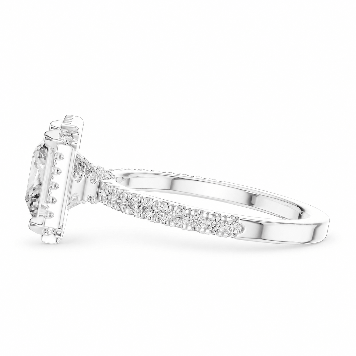 The Madison — 2.934 CTW Princess-Cut Diamond Halo Ring - Lamor&Co