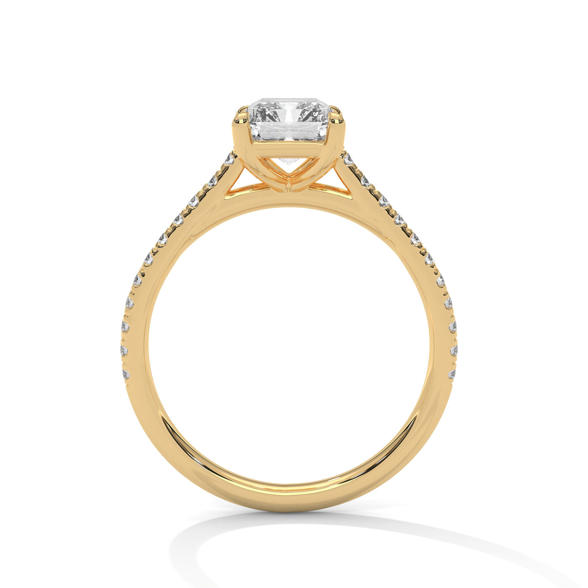 The Laura 2 CT Emerald-Cut Lab-Grown Diamond Ring detail image