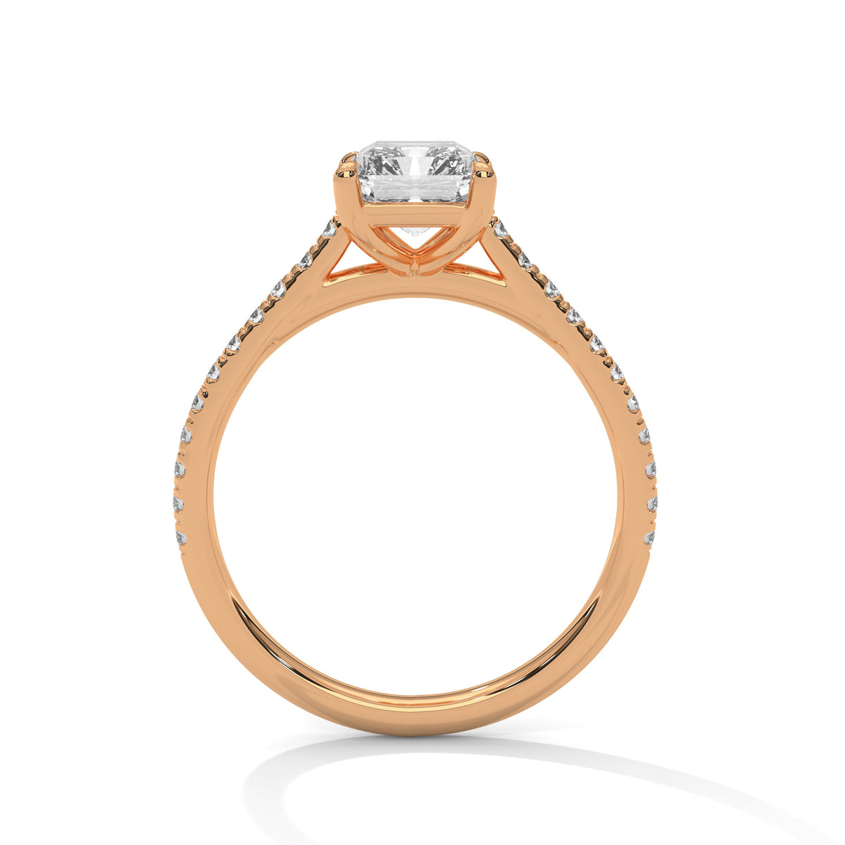 The Laura 2 CT Emerald-Cut Lab-Grown Diamond Ring detail image