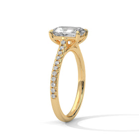 The Laura 2 CT Emerald-Cut Lab-Grown Diamond Ring detail image
