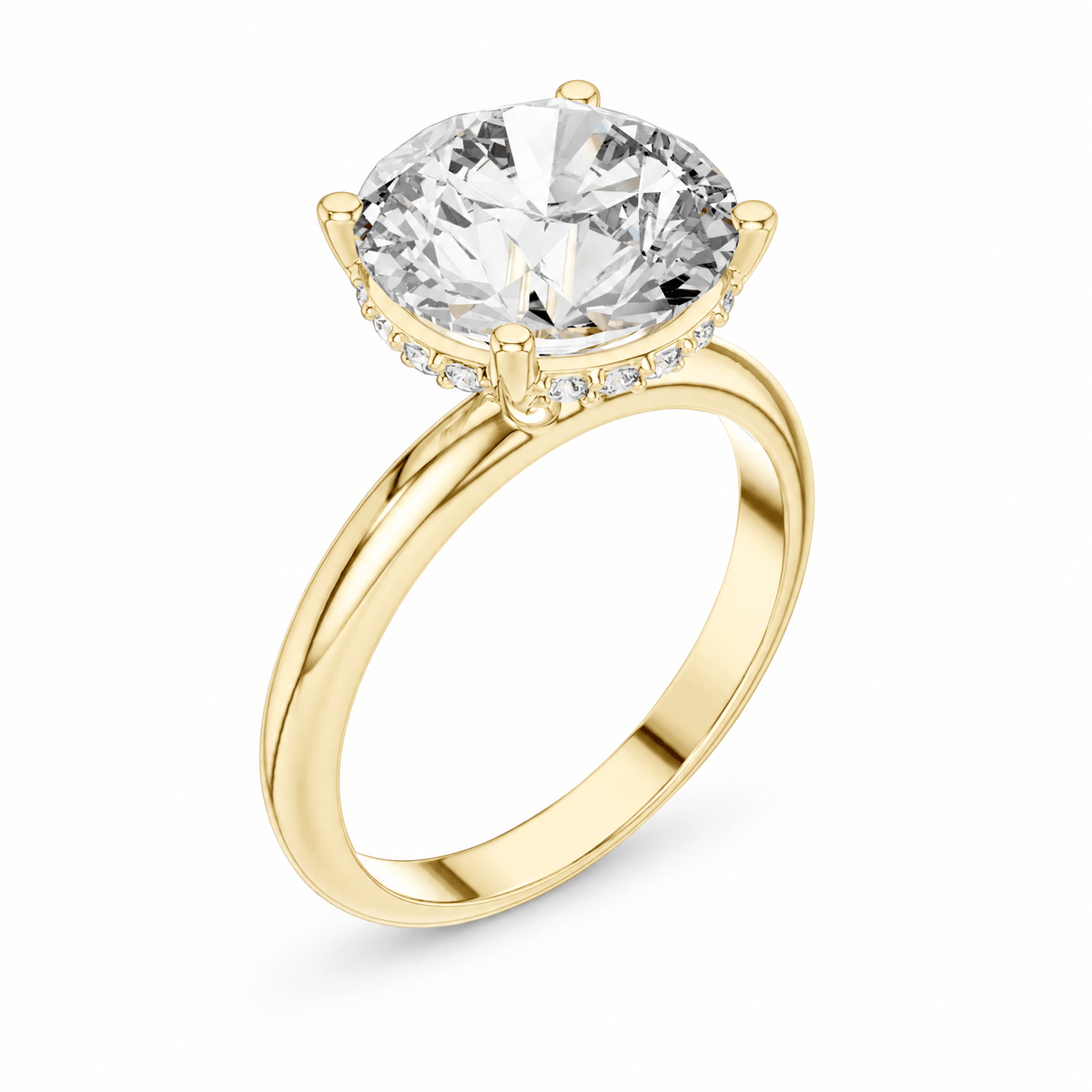 The Nicole — 3.894 CTW Round Diamond Pavé Ring - Lamor&Co