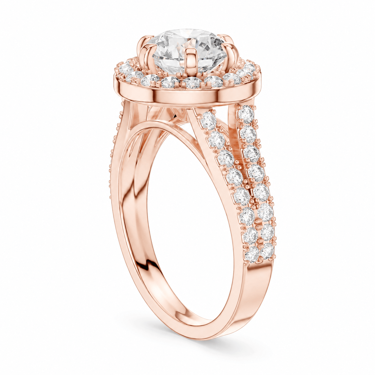 The Hannah — 2.03 CTW Round Diamond Halo Ring - Lamor&Co