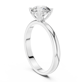 The Cecilia white gold lab grown diamond solitaire ring side view