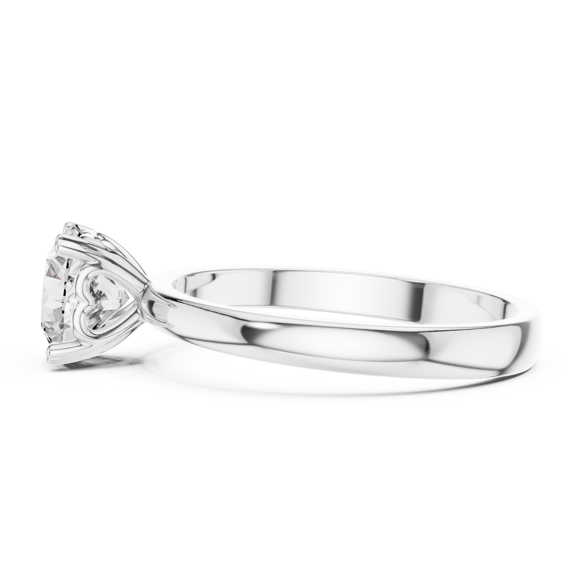 The Cecilia rose gold lab grown diamond solitaire ring side view