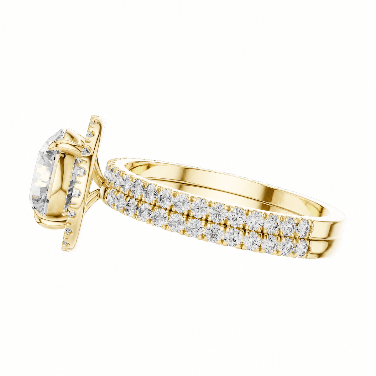 The Aldrey — 2.832 CTW Round Diamond Halo Ring - Lamor&Co