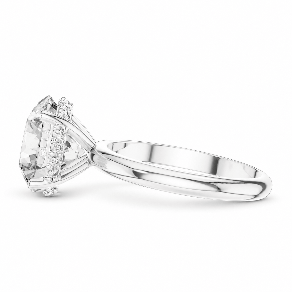 The Nicole — 3.894 CTW Round Diamond Pavé Ring - Lamor&Co