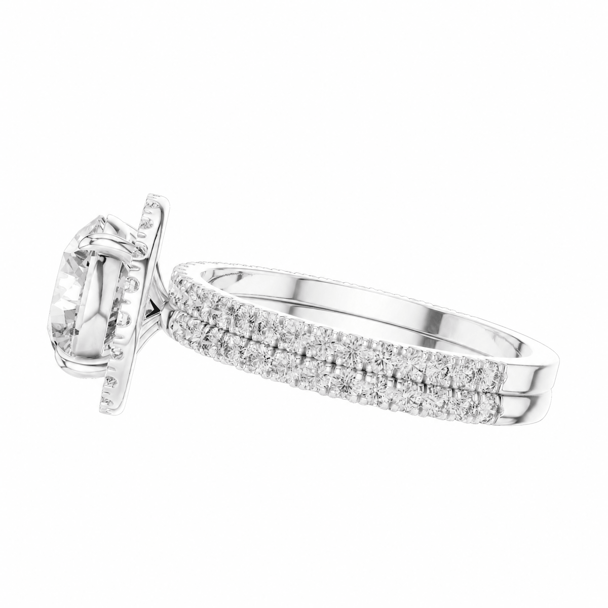 The Aldrey — 2.832 CTW Round Diamond Halo Ring - Lamor&Co