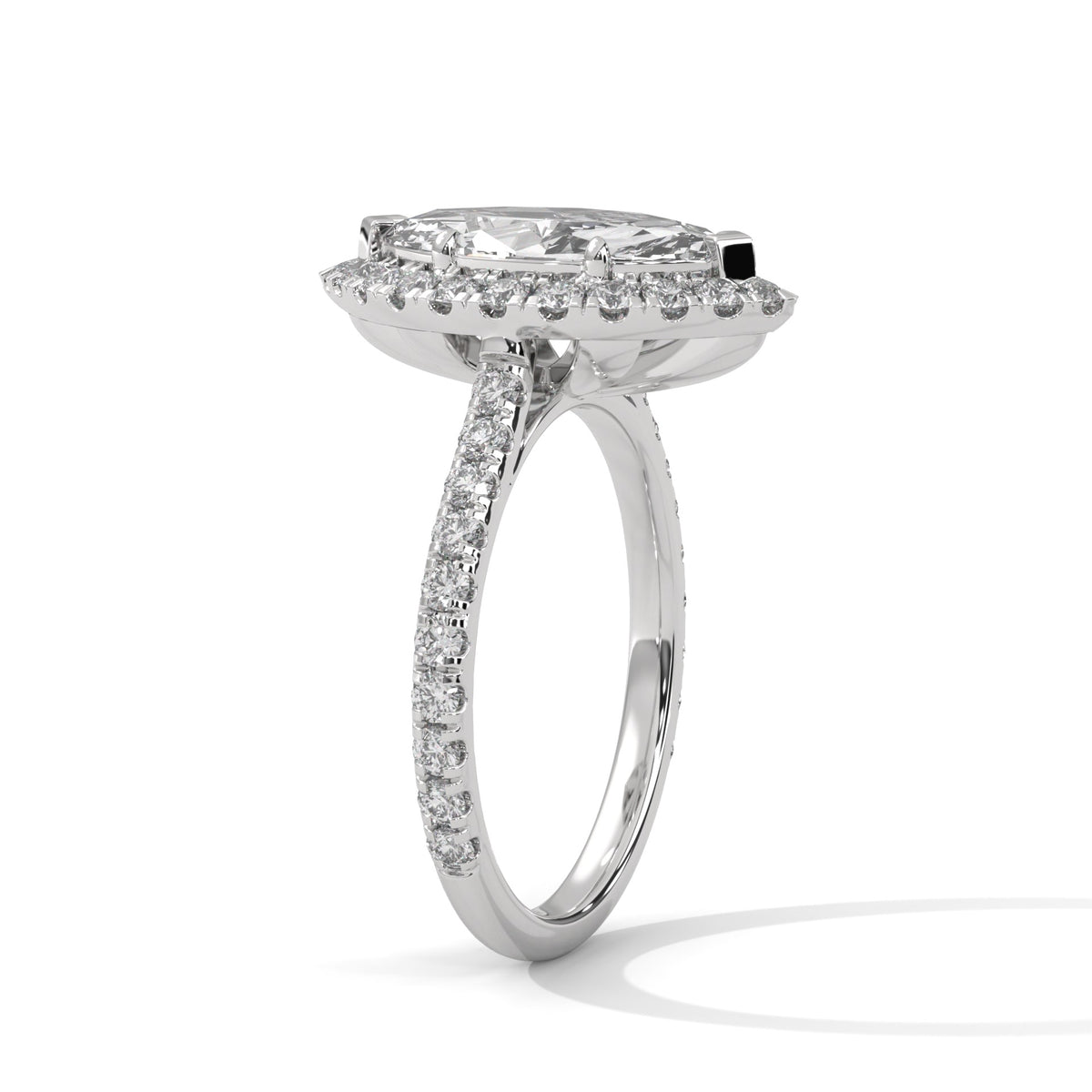 The Telma 2.72 CTW Marquise Lab-Grown Diamond Halo Ring detail image