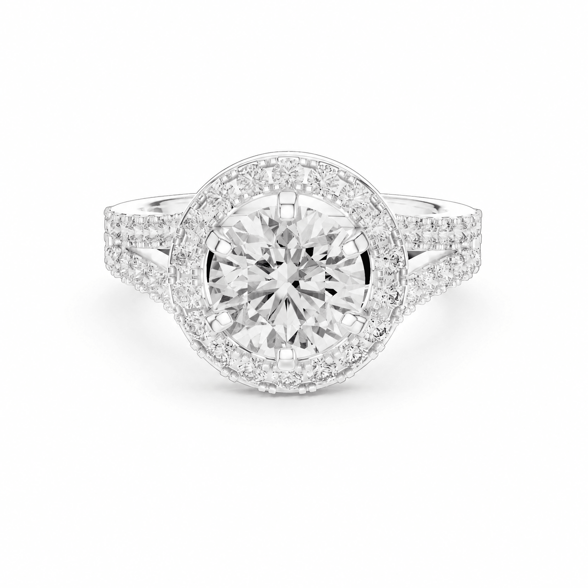 The Hannah — 2.03 CTW Round Diamond Halo Ring - Lamor&Co