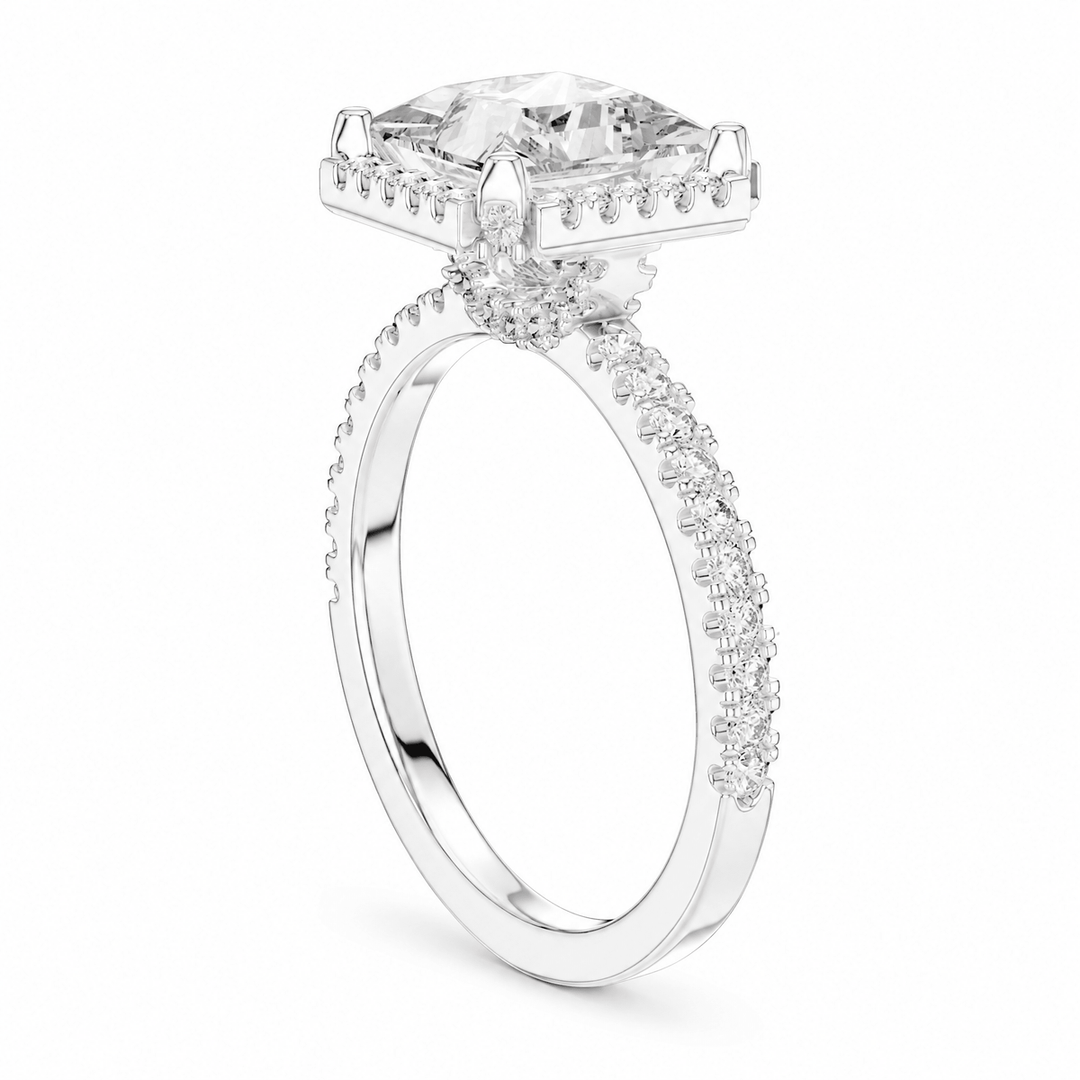The Madison — 2.934 CTW Princess-Cut Diamond Halo Ring - Lamor&Co