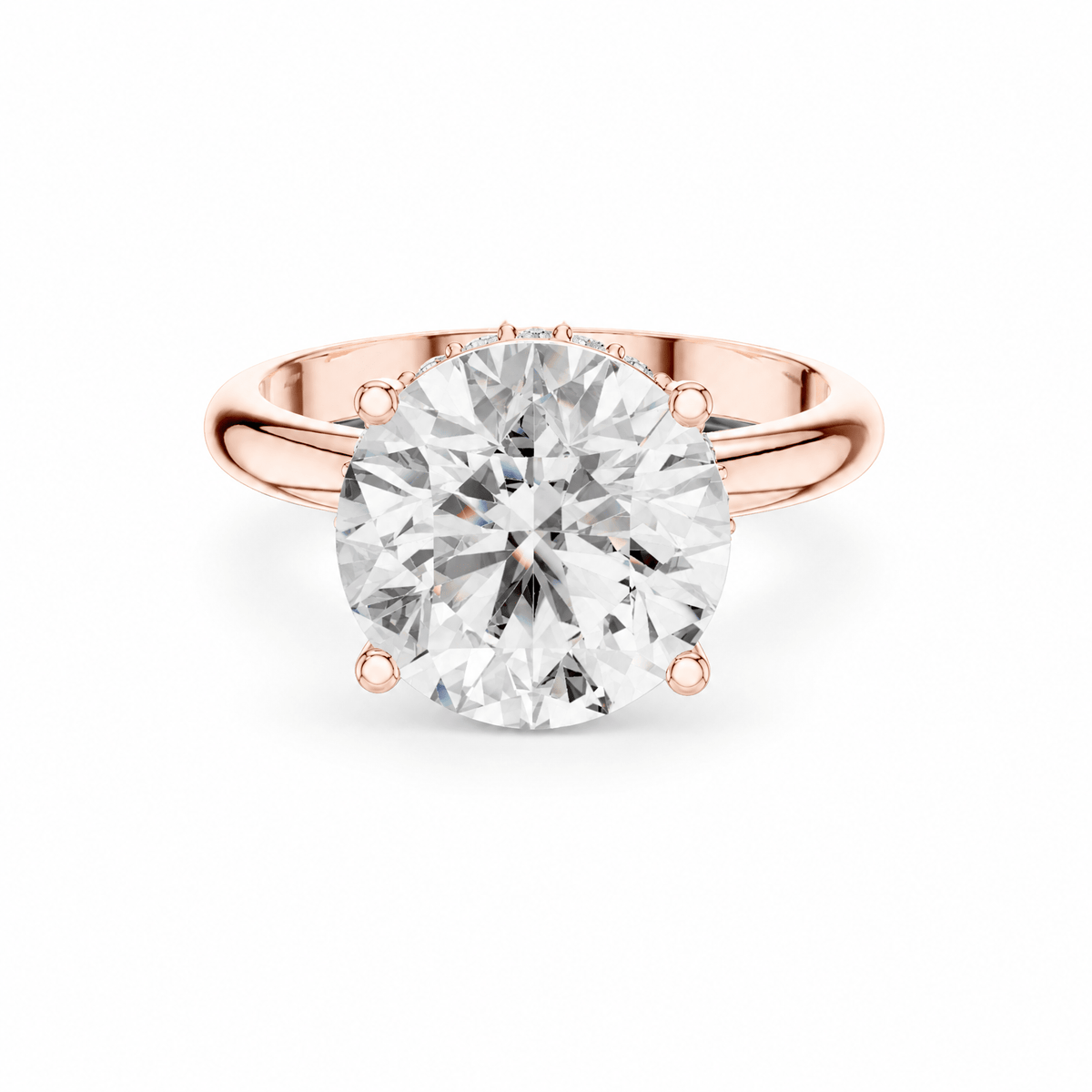 The Nicole — 3.894 CTW Round Diamond Pavé Ring - Lamor&Co