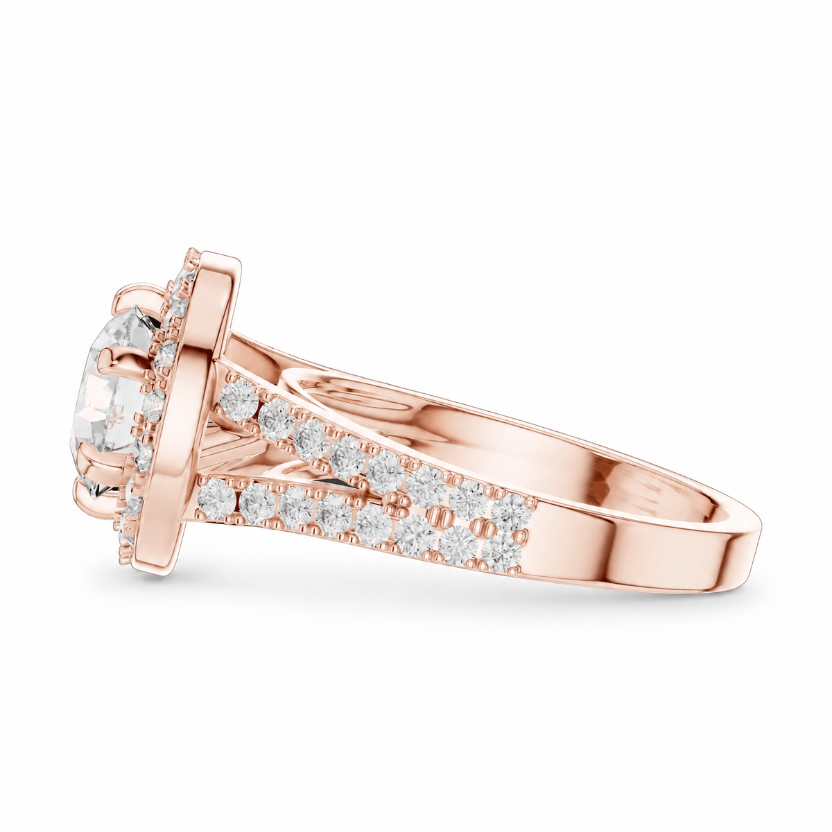 The Hannah — 2.03 CTW Round Diamond Halo Ring - Lamor&Co