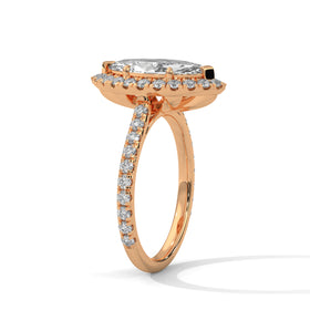 The Telma 2.72 CTW Marquise Lab-Grown Diamond Halo Ring detail image