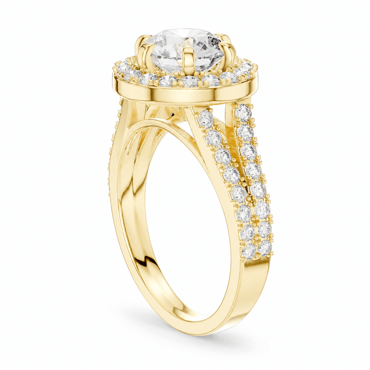 The Hannah — 2.03 CTW Round Diamond Halo Ring - Lamor&Co