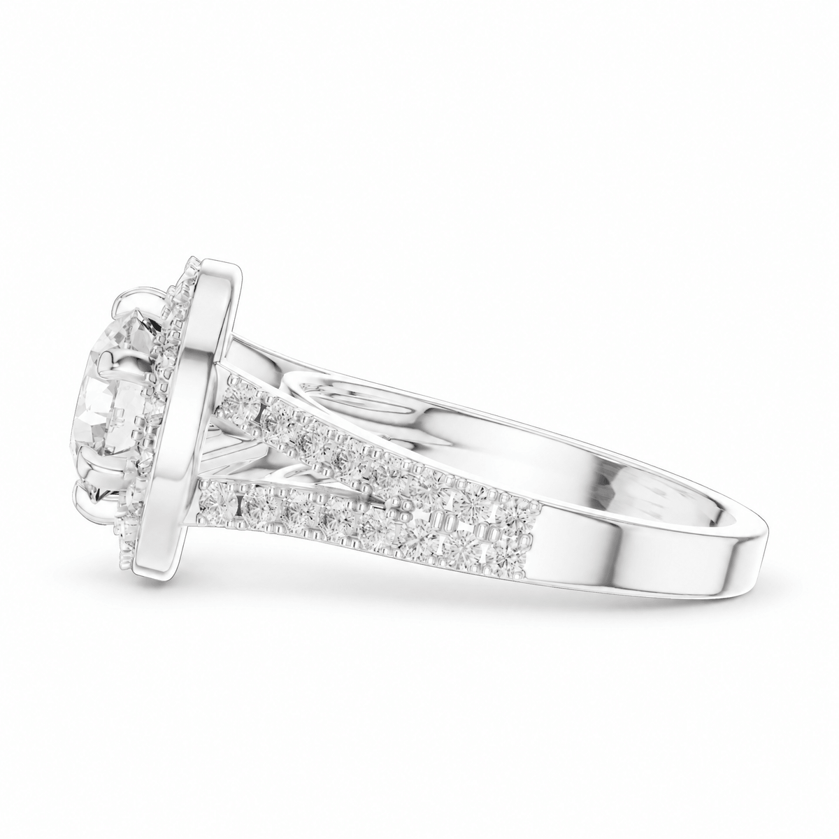 The Hannah — 2.03 CTW Round Diamond Halo Ring - Lamor&Co