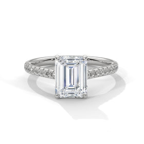 The Laura 2 CT Emerald-Cut Lab-Grown Diamond Ring detail image