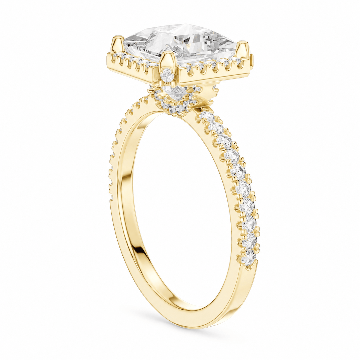 The Madison — 2.934 CTW Princess-Cut Diamond Halo Ring - Lamor&Co