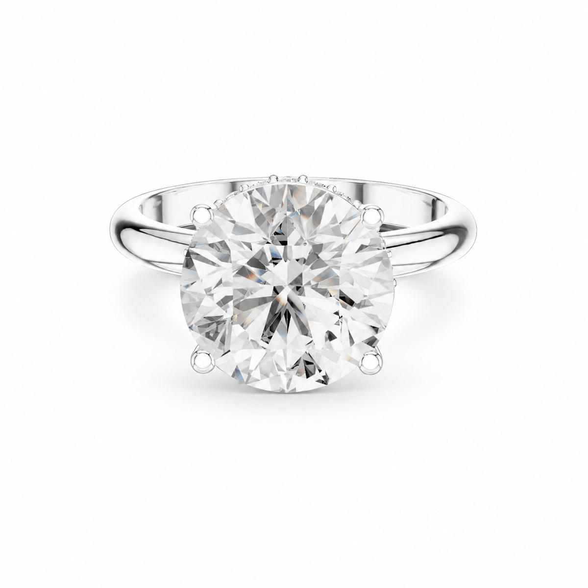 The Nicole — 3.894 CTW Round Diamond Pavé Ring - Lamor&Co