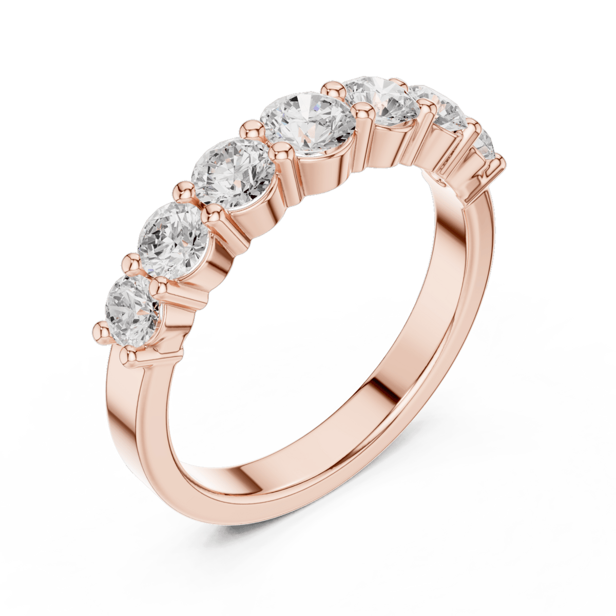 The Ella — 1.10 CTW Seven-Stone Lab-Grown Diamond Wedding Band - Lamor&Co
