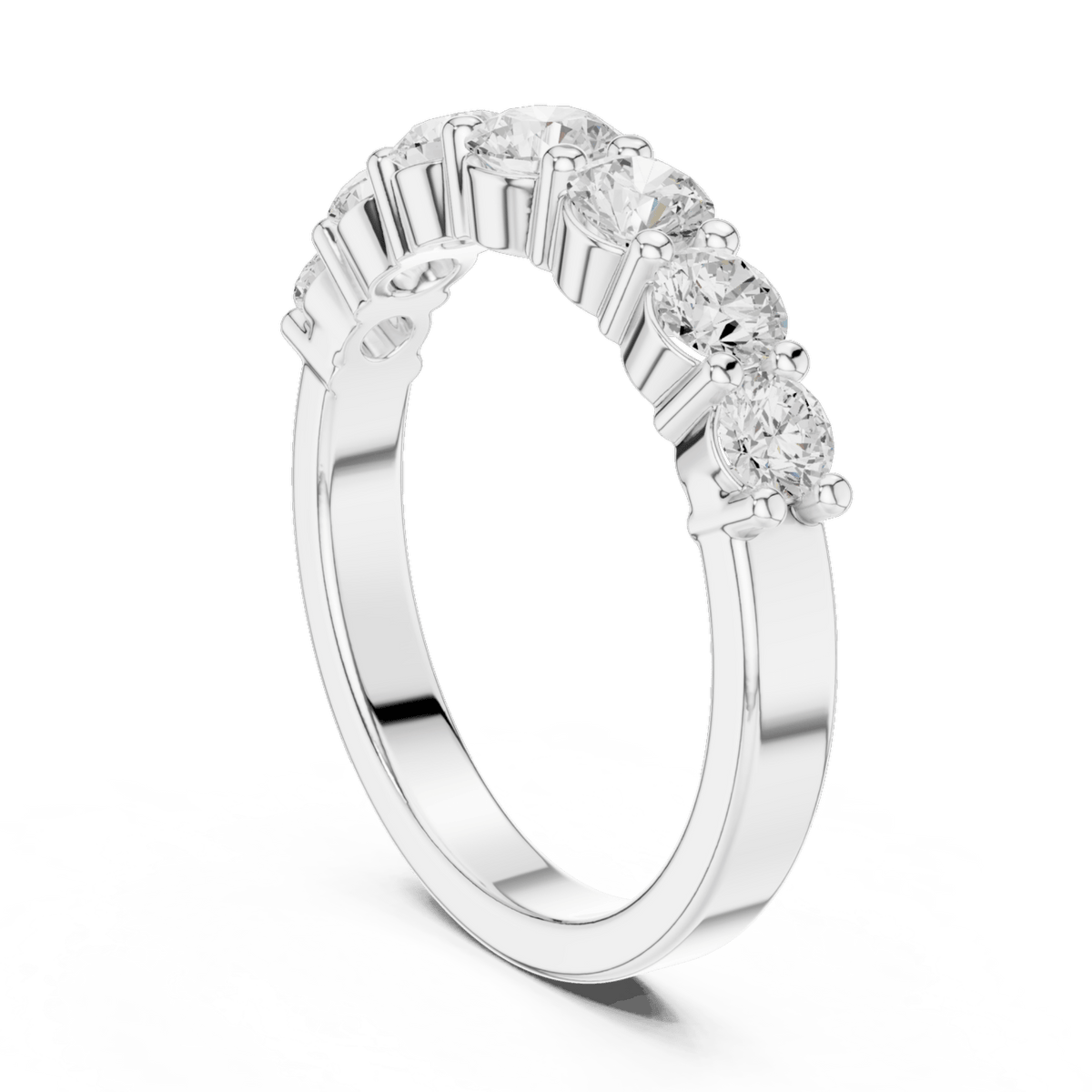 The Ella — 1.10 CTW Seven-Stone Lab-Grown Diamond Wedding Band - Lamor&Co