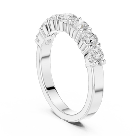 The Ella — 1.10 CTW Seven-Stone Lab-Grown Diamond Wedding Band - Lamor&Co