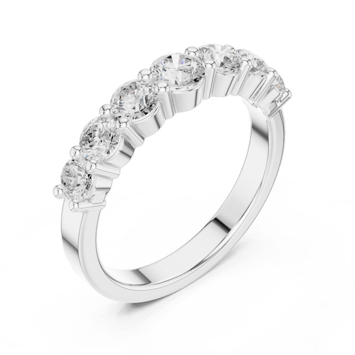 The Ella — 1.10 CTW Seven-Stone Lab-Grown Diamond Wedding Band - Lamor&Co