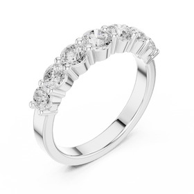 The Ella — 1.10 CTW Seven-Stone Lab-Grown Diamond Wedding Band - Lamor&Co