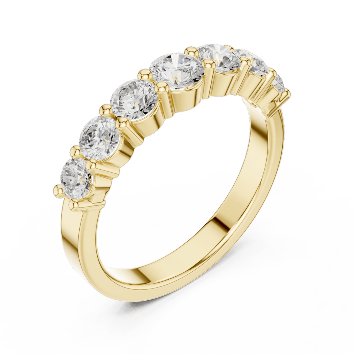 The Ella — 1.10 CTW Seven-Stone Lab-Grown Diamond Wedding Band - Lamor&Co